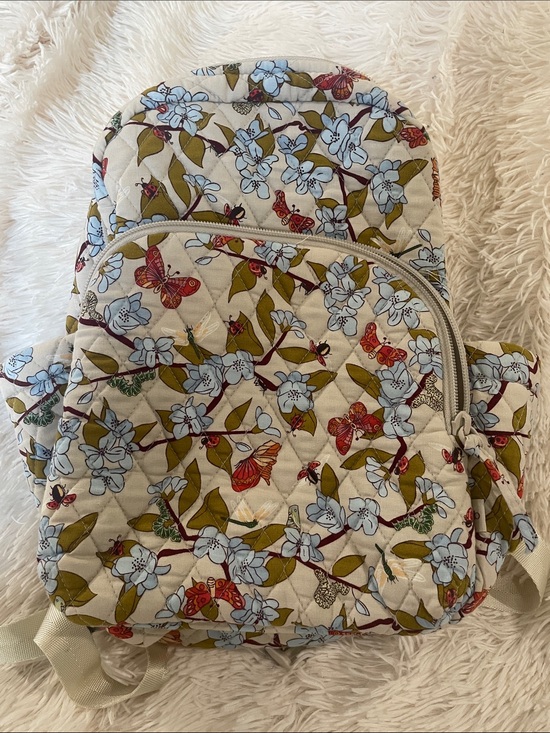 Vera Bradley Abuzz Quilted Floral & Butterfly Print Women\'s Backpack